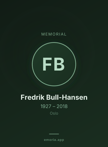 Memorial portrait of Fredrik Bull-Hansen