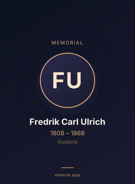 Memorial portrait of Fredrik Carl Ulrich