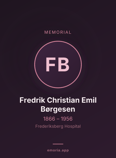 Memorial portrait of Fredrik Christian Emil Børgesen