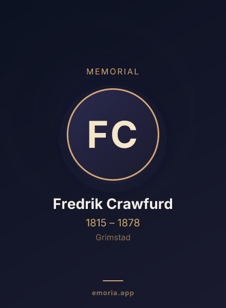 Memorial portrait of Fredrik Crawfurd
