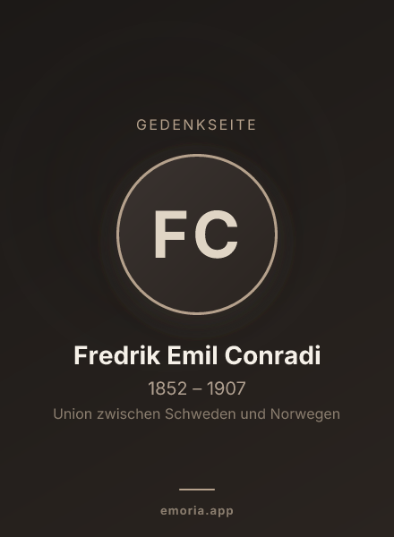 Gedenkportrait von Fredrik Emil Conradi