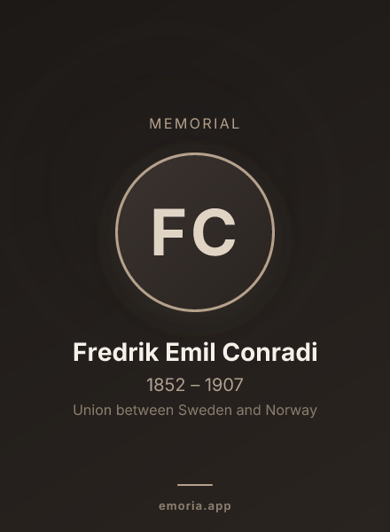 Memorial portrait of Fredrik Emil Conradi