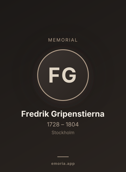 Memorial portrait of Fredrik Gripenstierna