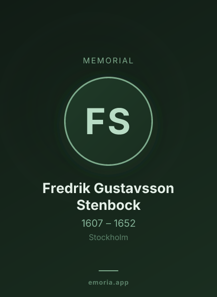 Memorial portrait of Fredrik Gustavsson Stenbock
