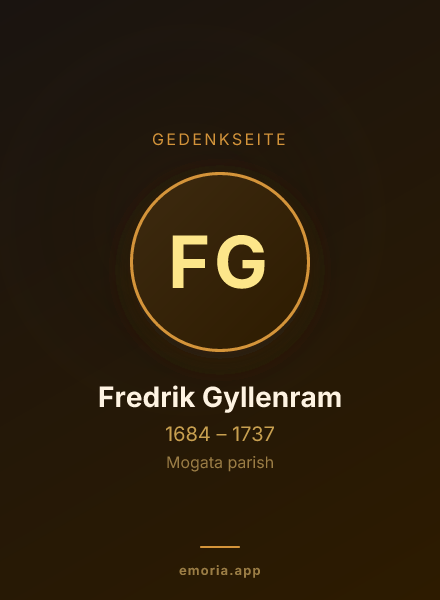 Gedenkportrait von Fredrik Gyllenram