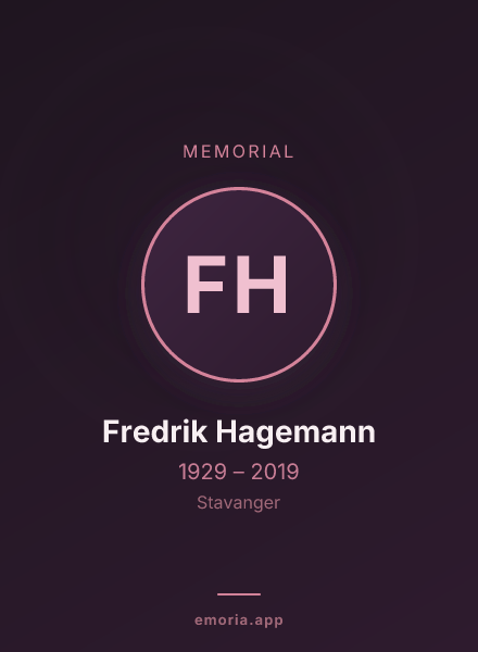 Memorial portrait of Fredrik Hagemann