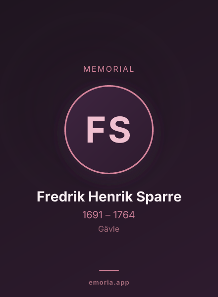 Memorial portrait of Fredrik Henrik Sparre