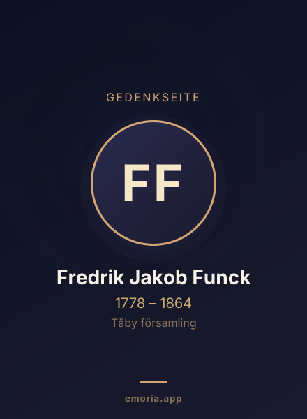 Gedenkportrait von Fredrik Jakob Funck