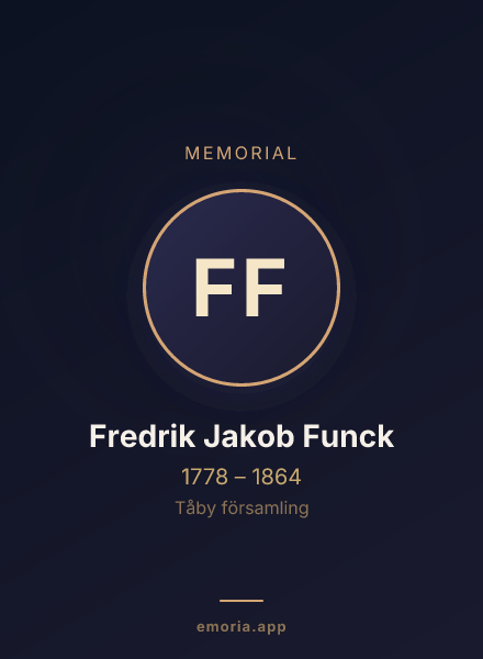 Memorial portrait of Fredrik Jakob Funck