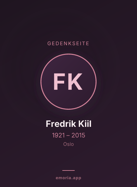 Gedenkportrait von Fredrik Kiil