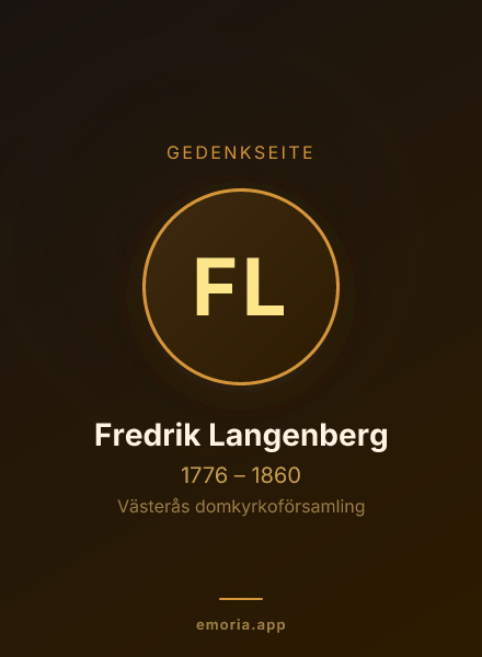 Gedenkportrait von Fredrik Langenberg