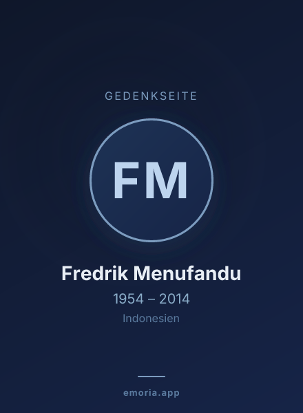 Gedenkportrait von Fredrik Menufandu