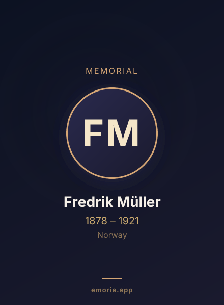 Memorial portrait of Fredrik Müller