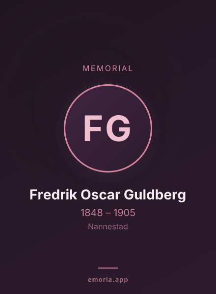 Memorial portrait of Fredrik Oscar Guldberg
