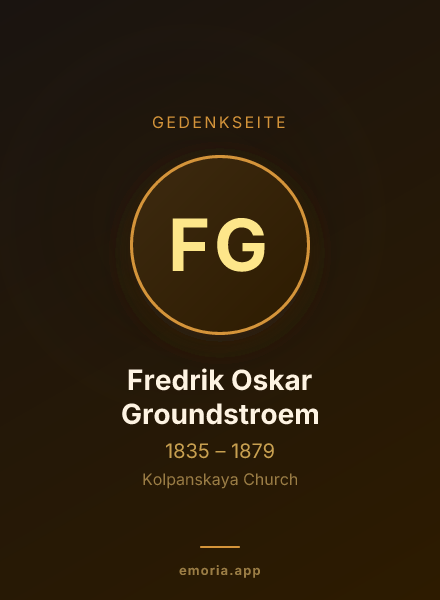 Gedenkportrait von Fredrik Oskar Groundstroem