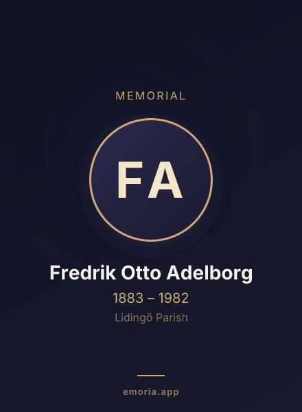 Memorial portrait of Fredrik Otto Adelborg