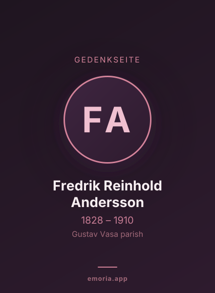 Gedenkportrait von Fredrik Reinhold Andersson