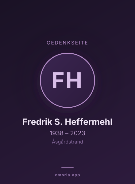 Gedenkportrait von Fredrik S. Heffermehl