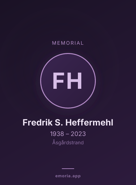Memorial portrait of Fredrik S. Heffermehl