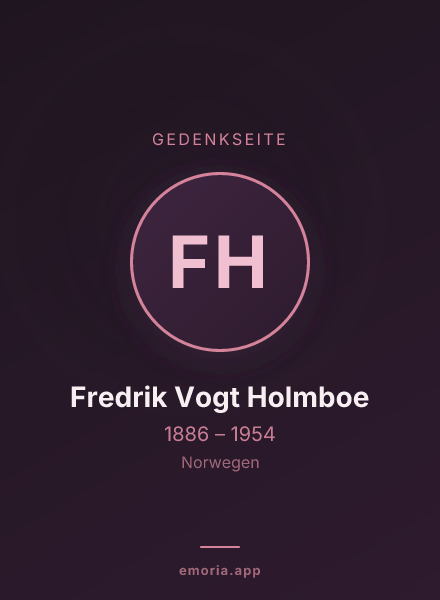 Gedenkportrait von Fredrik Vogt Holmboe