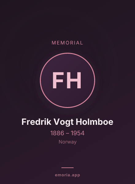 Memorial portrait of Fredrik Vogt Holmboe