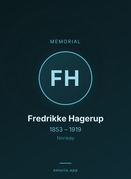 Memorial portrait of Fredrikke Hagerup