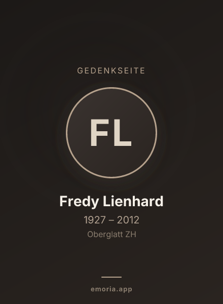 Gedenkportrait von Fredy Lienhard