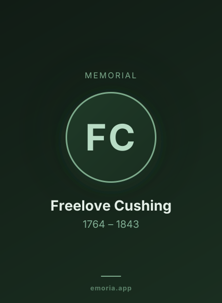 Memorial portrait of Freelove Cushing