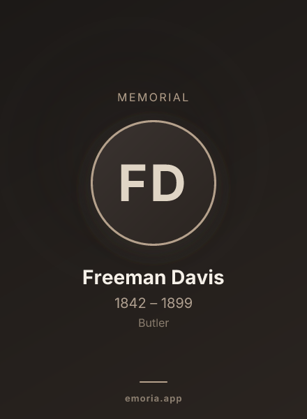 Memorial portrait of Freeman Davis
