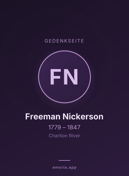 Gedenkportrait von Freeman Nickerson