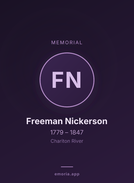 Memorial portrait of Freeman Nickerson