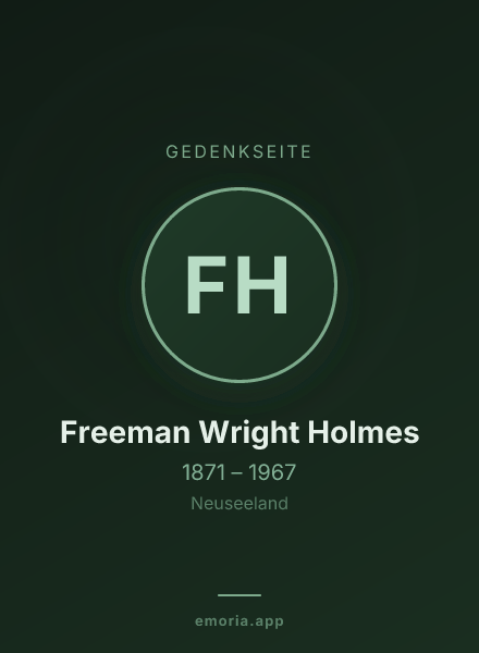Gedenkportrait von Freeman Wright Holmes