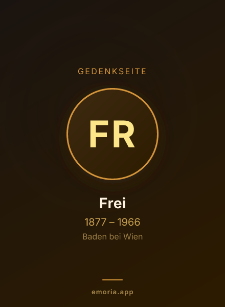 Gedenkportrait von Frei