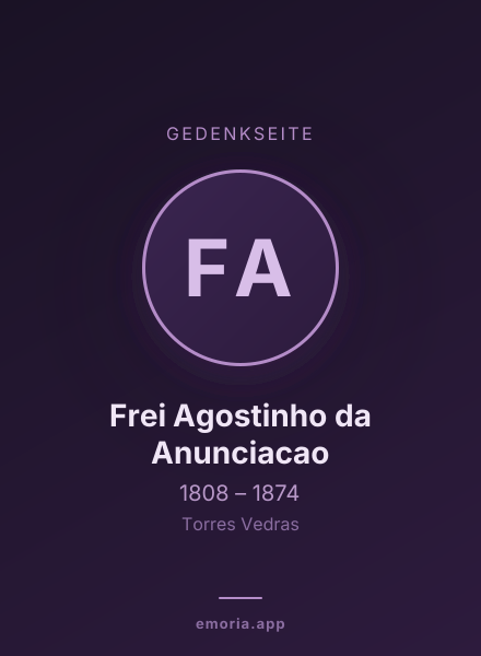 Gedenkportrait von Frei Agostinho da Anunciacao