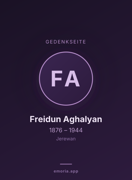 Gedenkportrait von Freidun Aghalyan