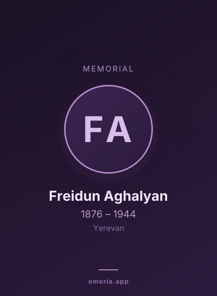 Memorial portrait of Freidun Aghalyan