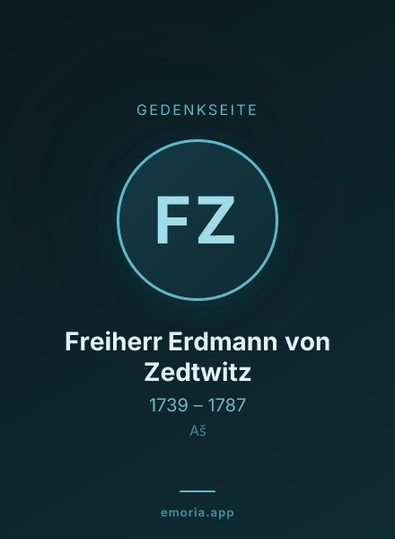 Gedenkportrait von Freiherr Erdmann von Zedtwitz