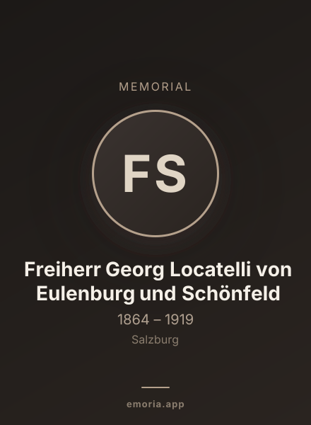 Memorial portrait of Freiherr Georg Locatelli von Eulenburg und Schönfeld
