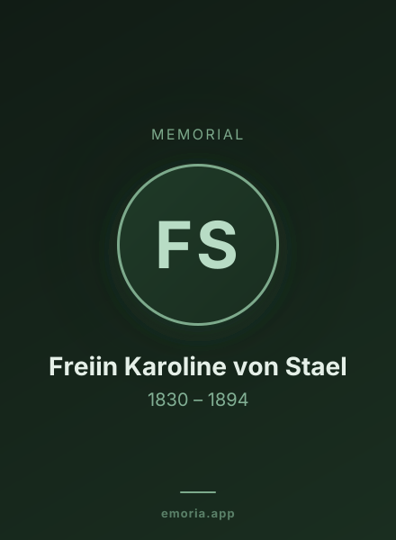 Memorial portrait of Freiin Karoline von Stael