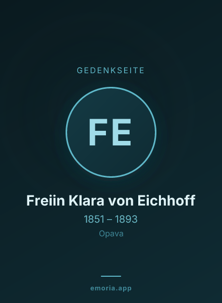Gedenkportrait von Freiin Klara von Eichhoff