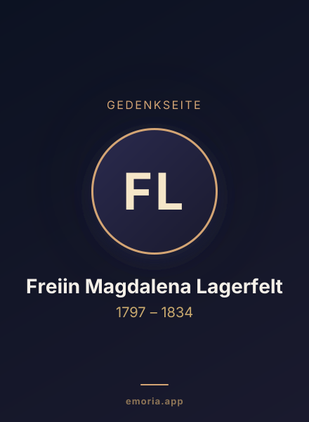 Gedenkportrait von Freiin Magdalena Lagerfelt