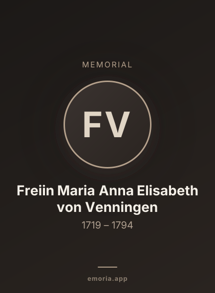 Memorial portrait of Freiin Maria Anna Elisabeth von Venningen