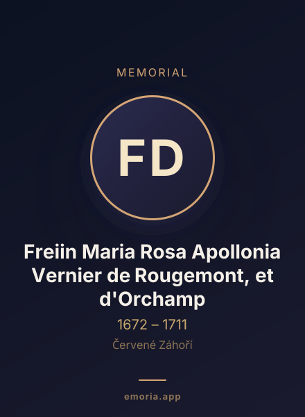 Memorial portrait of Freiin Maria Rosa Apollonia Vernier de Rougemont, et d'Orchamp