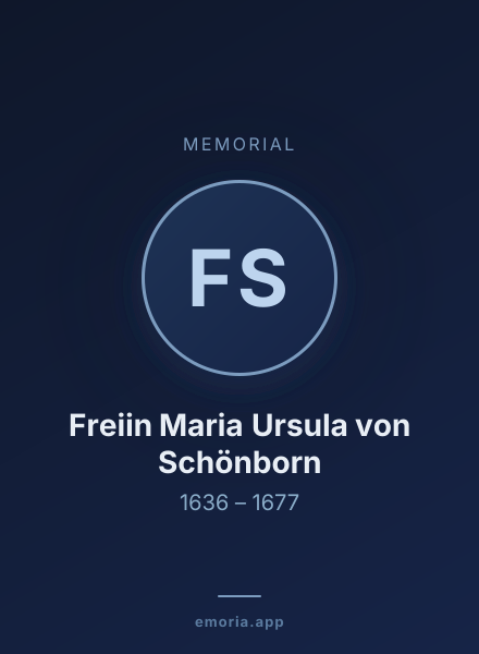 Memorial portrait of Freiin Maria Ursula von Schönborn
