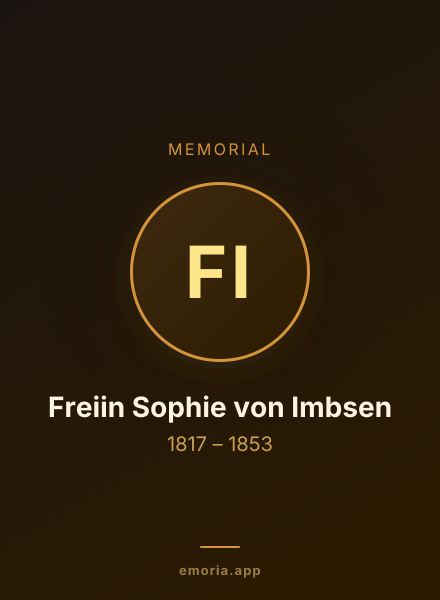 Memorial portrait of Freiin Sophie von Imbsen