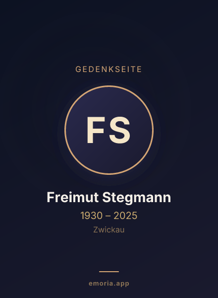 Gedenkportrait von Freimut Stegmann