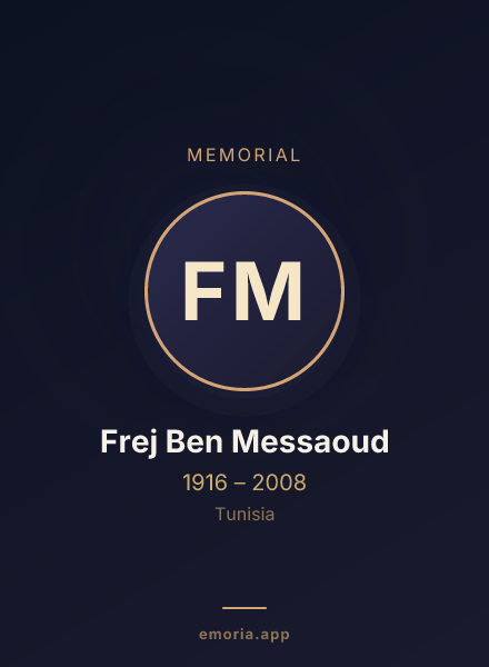 Memorial portrait of Frej Ben Messaoud