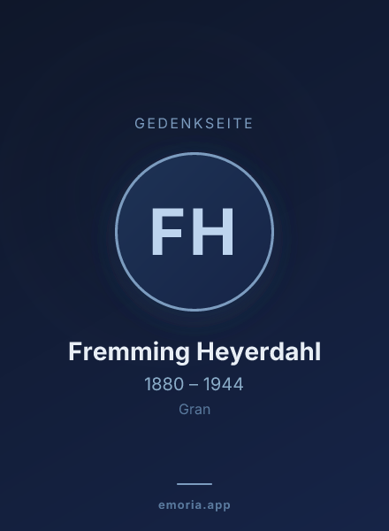 Gedenkportrait von Fremming Heyerdahl