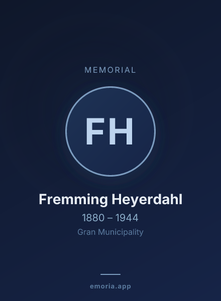 Memorial portrait of Fremming Heyerdahl