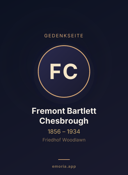 Gedenkportrait von Fremont Bartlett Chesbrough